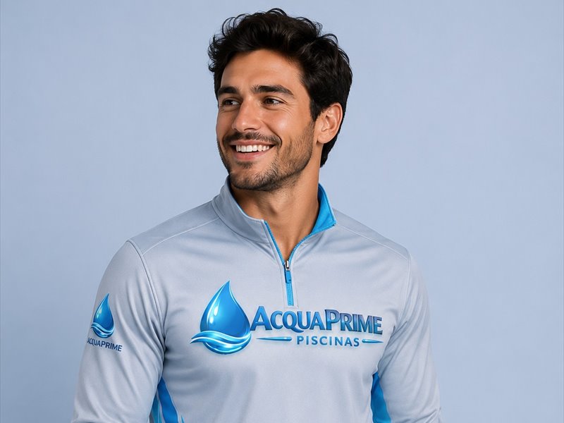 Camiseta Dry Fit manga longa com gola em zíper e sublimação total